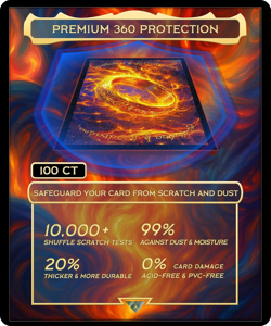 MTG Card Sleeves with 100 Pcs, Waterproof Textured Back Art Sleeves Deck Protect - Image 3