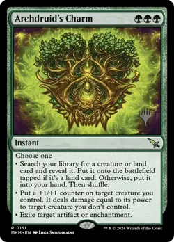 Magic The Gathering: FOIL Archdruid's Charm, Promo Pack Murders at Karlov Manor - Image 1