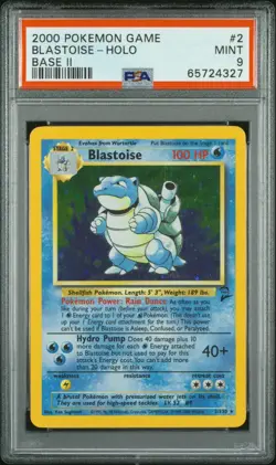 2000 POKEMON BASE SET 2 #2 BLASTOISE-HOLO PSA 9 - Image 1