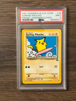 Pokemon Black Star Surfing Pikachu Pokemon League Promo PSA 9 PSA # 68566071 - Image 1