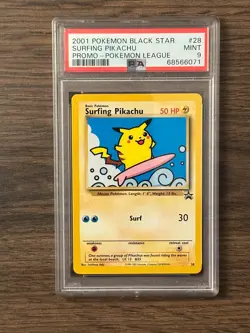 Pokemon Black Star Surfing Pikachu Pokemon League Promo PSA 9 PSA # 68566071 - Image 2
