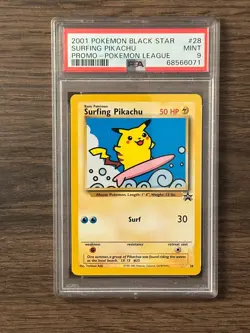 Pokemon Black Star Surfing Pikachu Pokemon League Promo PSA 9 PSA # 68566071 - Image 3