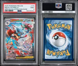 2025 Pokemon Mega Evolutions Mega Lucario EX Special Illustrations PSA 9 Mint - Image 3
