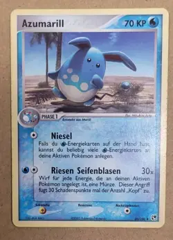 Azumarill # 30/100 Uncommon aus EX Sandsturm 2003 Pokemon Vintage - Image 1