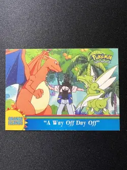 A Way Off Day Off OR15 Pokemon Topps Series 3 Orange Islands Blue Logo 1st Print - Image 1