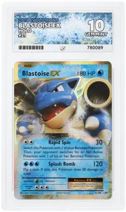 2016 POKEMON XY EVOLUTIONS BLASTOISE EX 21/108 - ACE 10 - Image 1