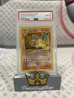 Pokemon TCG Charizard Base Set 2 4/130 Holo Unlimited Holo Rare PSA 8! - Image 1