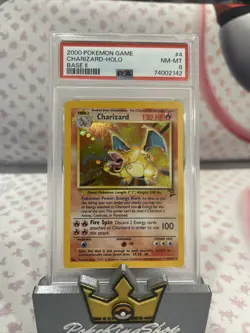 Pokemon TCG Charizard Base Set 2 4/130 Holo Unlimited Holo Rare PSA 8! - Image 3
