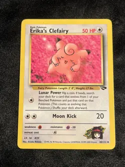 2000 Pokemon Gym Challenge Erika's Clefairy Unlimited #40/132 Lp+ - Image 1