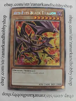 YuGiOh Red Eyes Black Dragon 8th Art RA04-EN109 Platinum Secret Rare - Image 1