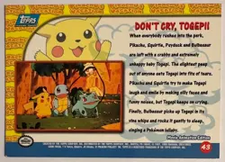 Pokemon TCG Topps Pikachu's Vacation Blue Label 1st Print 1998 Holo Non-Holo - Image 3