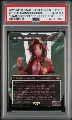 2025 MTG FINAL FANTASY #0519 AERITH GAINSBOROUGH PSA 10 - Image 1