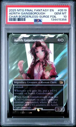 2025 MTG FINAL FANTASY #0519 AERITH GAINSBOROUGH PSA 10 - Image 1