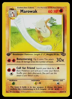 Pokemon Card - Marowak Jungle 39/64 Uncommon 1st Edition - Image 1