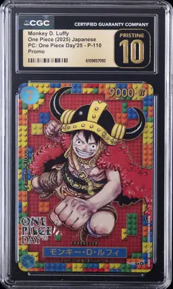 2025 ONE PIECE JPN PC: ONE PIECE DAY'25 PROMO MONKEY D. LUFFY CGC 10 PERFECT - Image 1