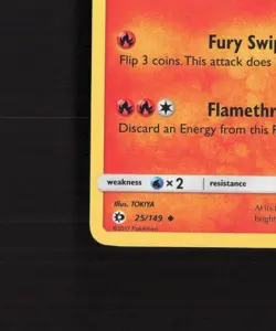 Torracat 25/149 Sun & Moon Cosmos Holo Rare SWIRL Pokemon Card LP - Image 5
