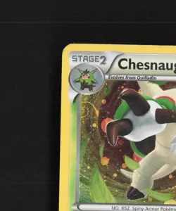 Chesnaught 14/146 XY Cosmos Holo Rare PARTIAL SWIRL Pokemon Card MP - Image 3
