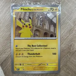 Pikachu At The Museum - Jumbo Sealed Promo Pokemon Card Oversized- Ready To Ship - Image 1