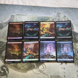 MTG Aetherdrift • Full Art Foil Lands Mix Lot • 8 - Image 1