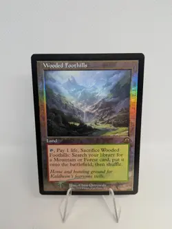 MTG Wooded Foothills Retro Border Foil 411 Modern Horizons 3 MH3 Magic NM - Image 1