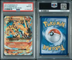 2014 POKEMON XY FLASHFIRE ULTRA RARE 107/106 M CHARIZARD EX Y Secret PSA 8 NM MT - Image 1
