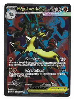 CARTE POKEMON MEGA-LUCARIO EX 340 PV 160/132 SERIE MEGA EVOLUTION ME 01 - Image 1