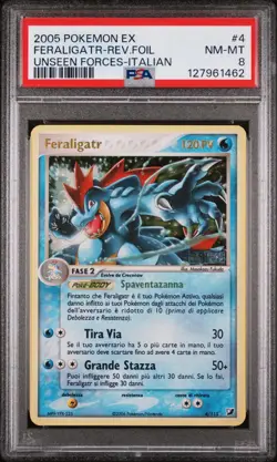 FERALIGATR EX FORZE SEGRETE 4/115 ITA RARA HOLO STAMPED NM Psa 8 Pop2 No Higher - Image 1