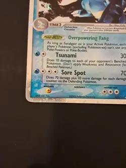 Carta Pokemon Feraligatr Ex 103/115 EX Forze Segrete 103/115 Inglese Good Plus J - Image 3
