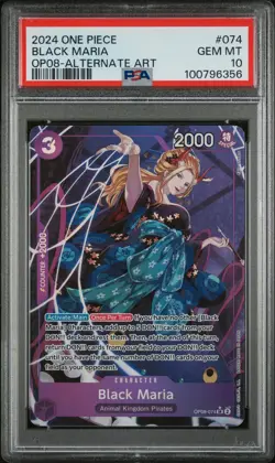 PSA 10 Black Maria (SR) OP08-074 Two Legends One Piece - Image 1