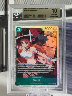 2023 One Piece Nami #OP02-036 SR Paramount War BGS 10 Pristine - Image 1