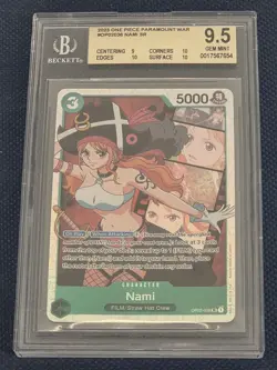 2023 One Piece Nami #OP02-036 SR Paramount War BGS 9.5 - Image 1