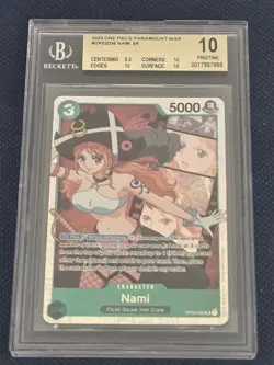 2023 One Piece Nami #OP02-036 SR Paramount War BGS 10 - Image 1