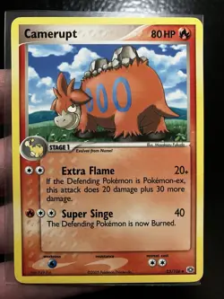POKEMON CAMERUPT 23/106 EX EMERALD TCG RARE VINTAGE 2005 NON HOLO NM - Image 1