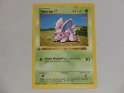1999 Pokemon Game Base Set 1st Edition Shadowless #55 Nidoran - Image 1