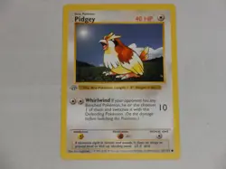 1999 Pokemon Game Base Set 1st Edition Shadowless #57 Pidgey - Image 1