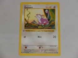 1999 Pokemon Game Base Set 1st Edition Shadowless #61 Rattata - Image 1