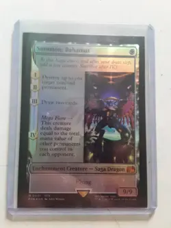 1mtg summon: bahamut foil card n/m never played - Image 1