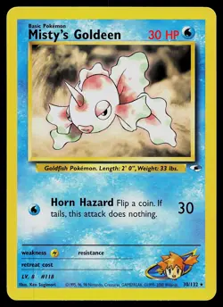 Pokemon Card - Misty's Goldeen Gym Heroes 30/132 Rare - Image 1