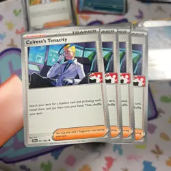 Playset of 4 Colress's Tenacity Play Stamp Prize Pack - NM Pokemon Card - Image 1
