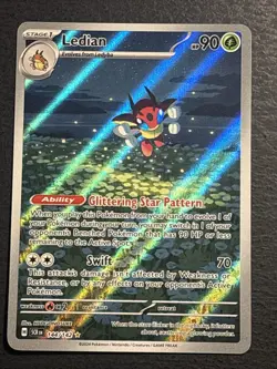Ledian 144/142 Pokemon TCG Stellar Crown Illustration Rare Card Near Mint NM - Image 1