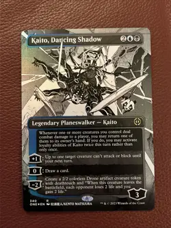 Kaito, Dancing Shadow (Borderless) Phyrexia: All Will Be One Foil - Image 1