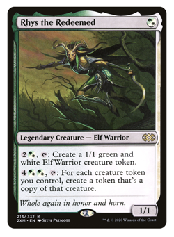 MTG - 1 x Rhys the Redeemed - Rare Elf - Double Masters (2XM) - M/NM - Image 1