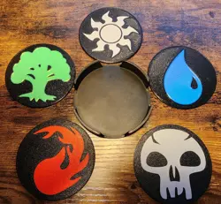 Magic The Gathering Mana Symbol Coaster Set - Image 1