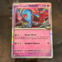 Team Rocket's Wobbuffet 082/182 Pokemon Card Pokemon TCG Holo - Image 1