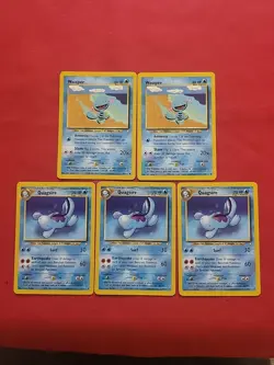 Pokemon: Wooper #82/111 & Quagsire #45/111 Neo Genesis 2000 Vintage - NM/LP -L78 - Image 1