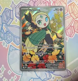 Meloetta 026 Illustration Rare Promo English Phantasmal Flames Pokemon TCG NM - Image 1