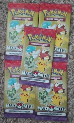 LOT of 5 - 2023 McDonalds POKEMON Match Battle TCG Booster Packs - Image 1