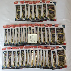 Pokemon Twilight Masquerade 47x Booster Packs Toxel Promo & Coin - Image 1