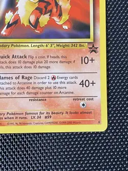 Arcanine 6 Black Star Promo WOTC 1999 Pokemon - Ungraded LP/NM - Image 4