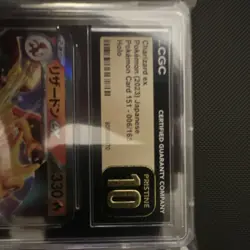 Pokemon Charizard ex Holo Rare CGC Pristine 10 Japanese 151 006/165 - Image 3